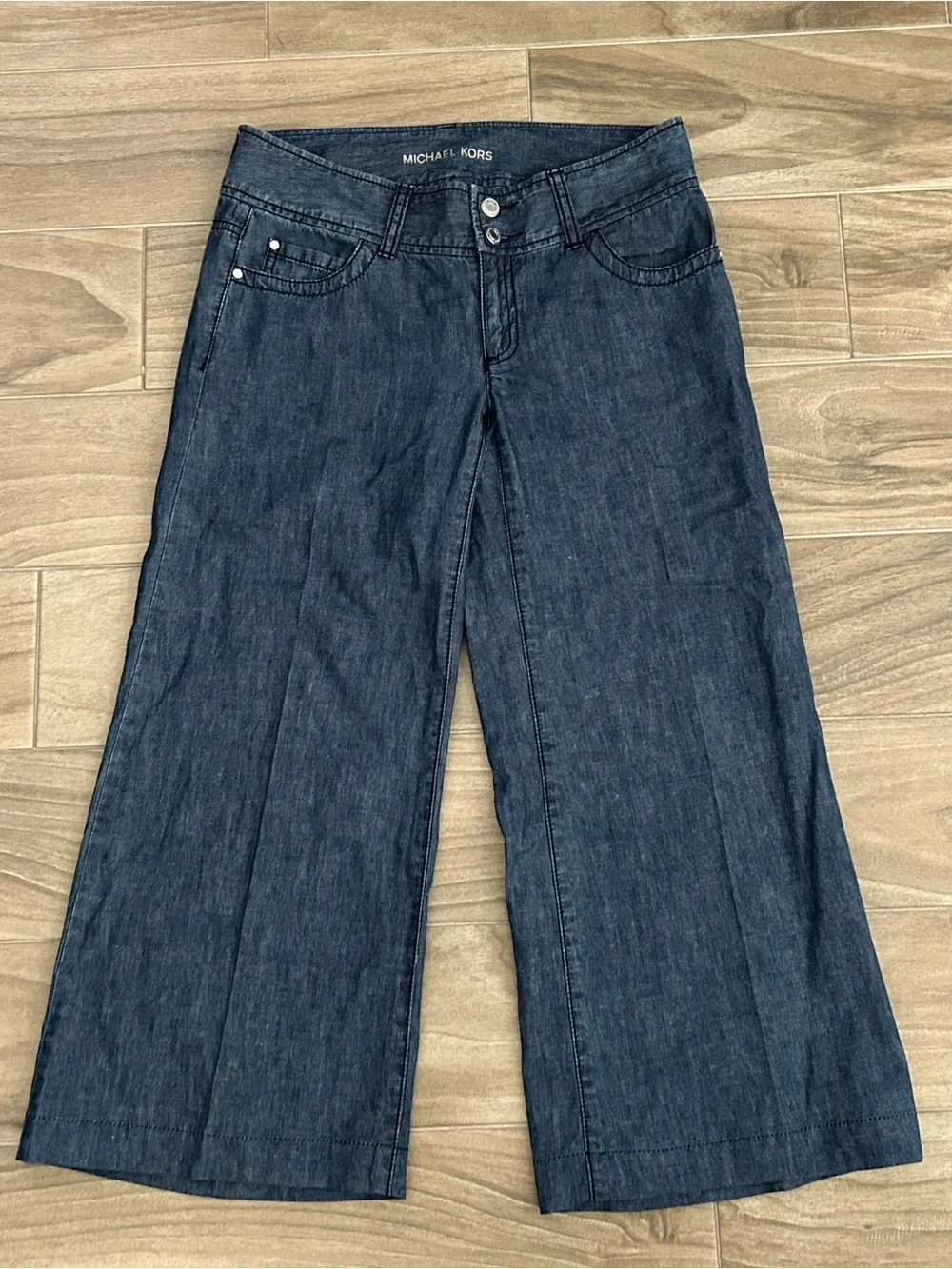 Michael Kors Wide Leg Cropped Culotte Jeans | Size 6